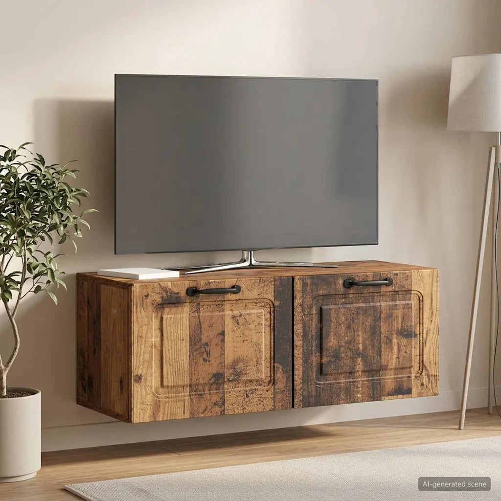 Mobile Porta TV da Muro Legno antico 78,5 x 31 x 30 cm 899403