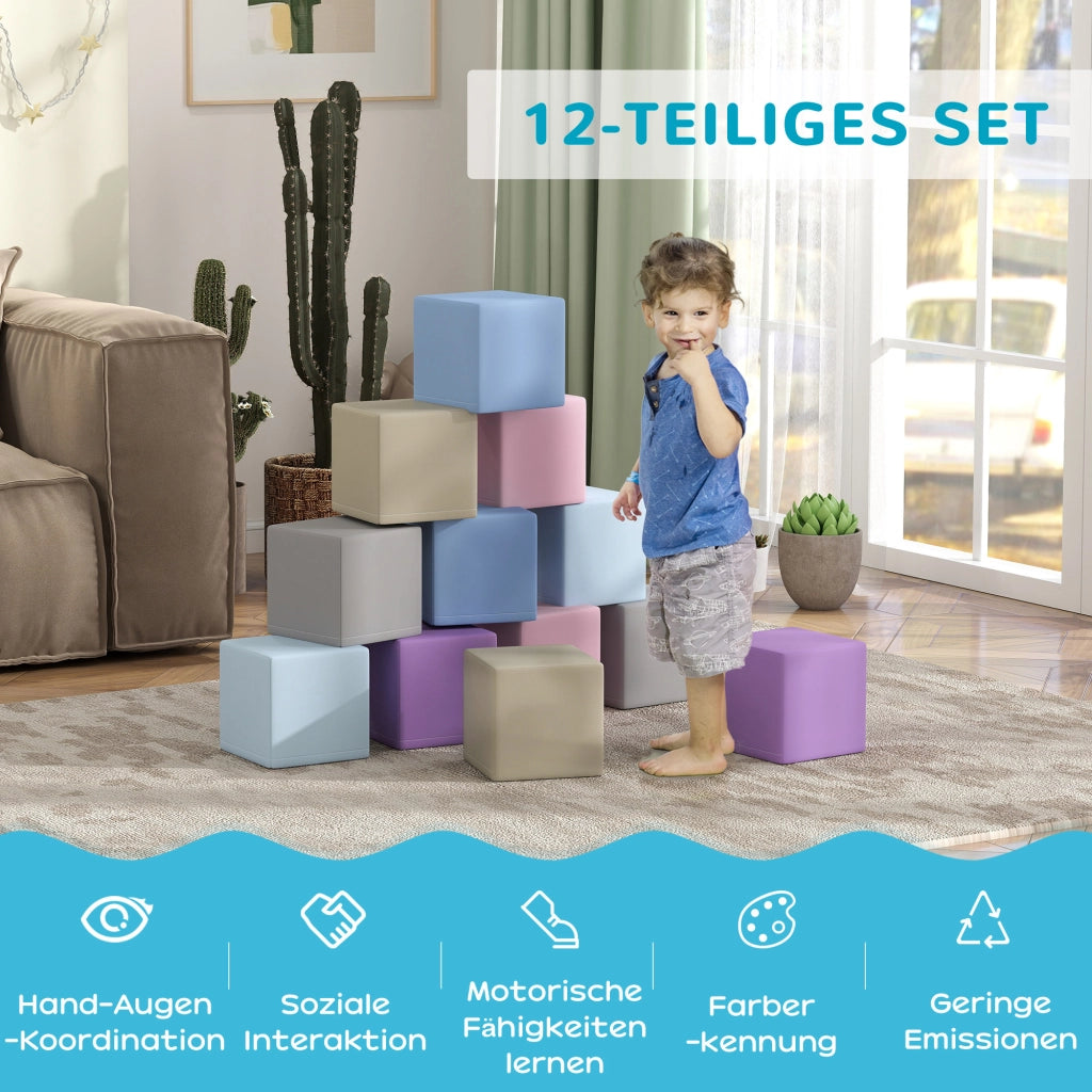 Blocchi morbidi 12 cubi ¨C zephmum ¨C 20x20x20 cm