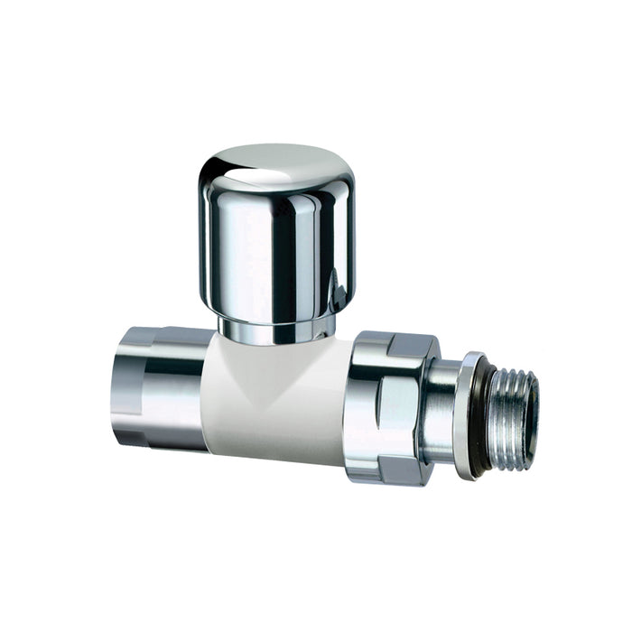 VALVOLA TERMOSTATIZZABILE DIRITTA TOPFAR- 1/2 Bianco-Cromo- FAR- pezzi 1