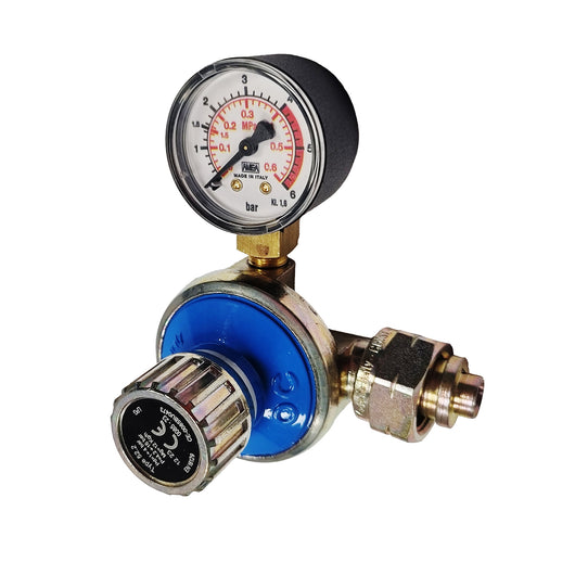 RIDUTTORE GAS ALTA PRESSIONE 12 KG/H CON MANOMETRO MOD. AP52- 12 kg/h- GNALI- pezzi 1