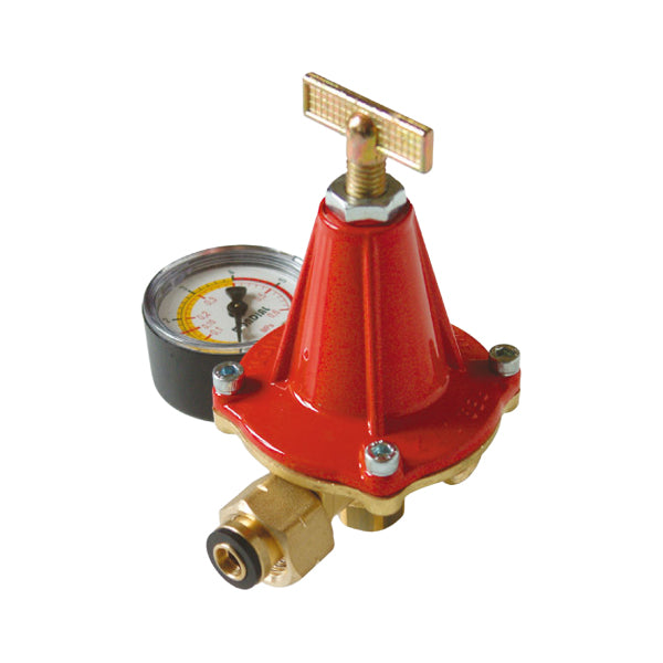 RIDUTTORE GAS ALTA PRESSIONE 12 KG/H CON MANOMETRO MOD. AP12- 12 kg/h- GNALI- pezzi 1