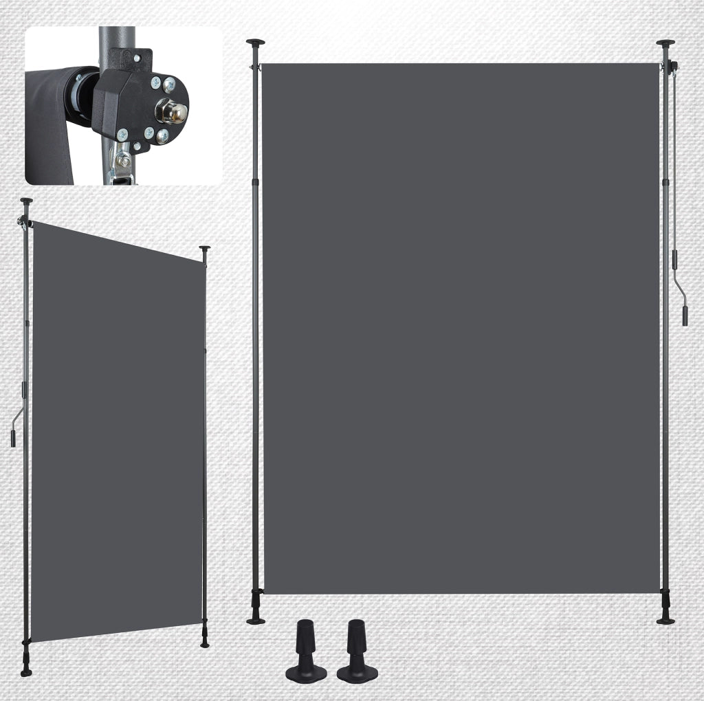 Tenda verticale da esterno regolabile 220-310 cm in poliestere; grigio scuro
