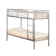 Letto a castello LUCKY - 2 posti letto 90x200 cm - Struttura metallo grigio