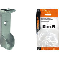 REGGITUBO ARMADIO OVALE A SOFFITTO SELF WORKIT - LATERALE ZAMA NIC TUBO MM 30X15 CF=PZ 2- 3 confezioni