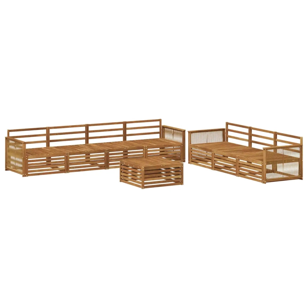 Set di divani da esterno 8 pcs Naturale