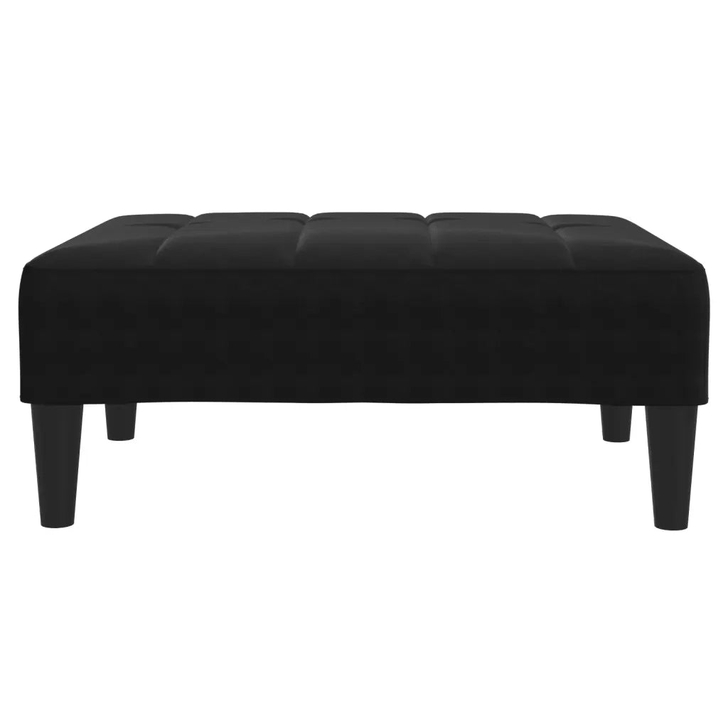 Poggiapiedi Nero 77x55x31 cm in Velluto 4007387