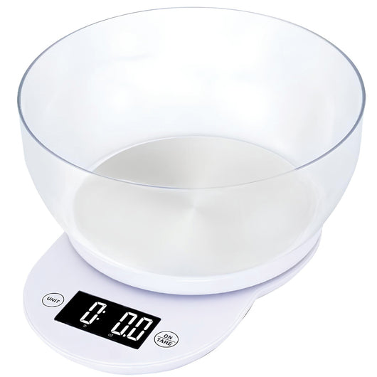 Dcg BILANCIA DA CUCINA ELETTRONICA CON CIOTOLA Portata kg. 5, Col. Bianco