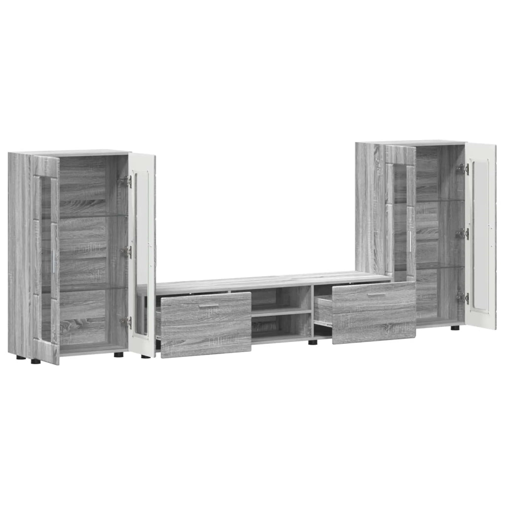 Set mobile TV FLORIN 3 pcs Grigio Sonoma Legno multistrato 3397940
