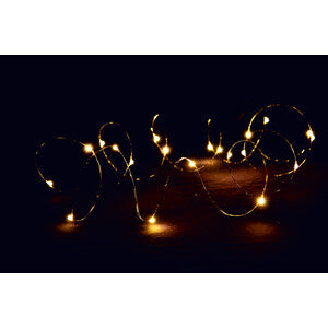 CATENA LUMINOSA A BATTERIA 100 GOCCE LED BIA CALDO- 24,0 pz