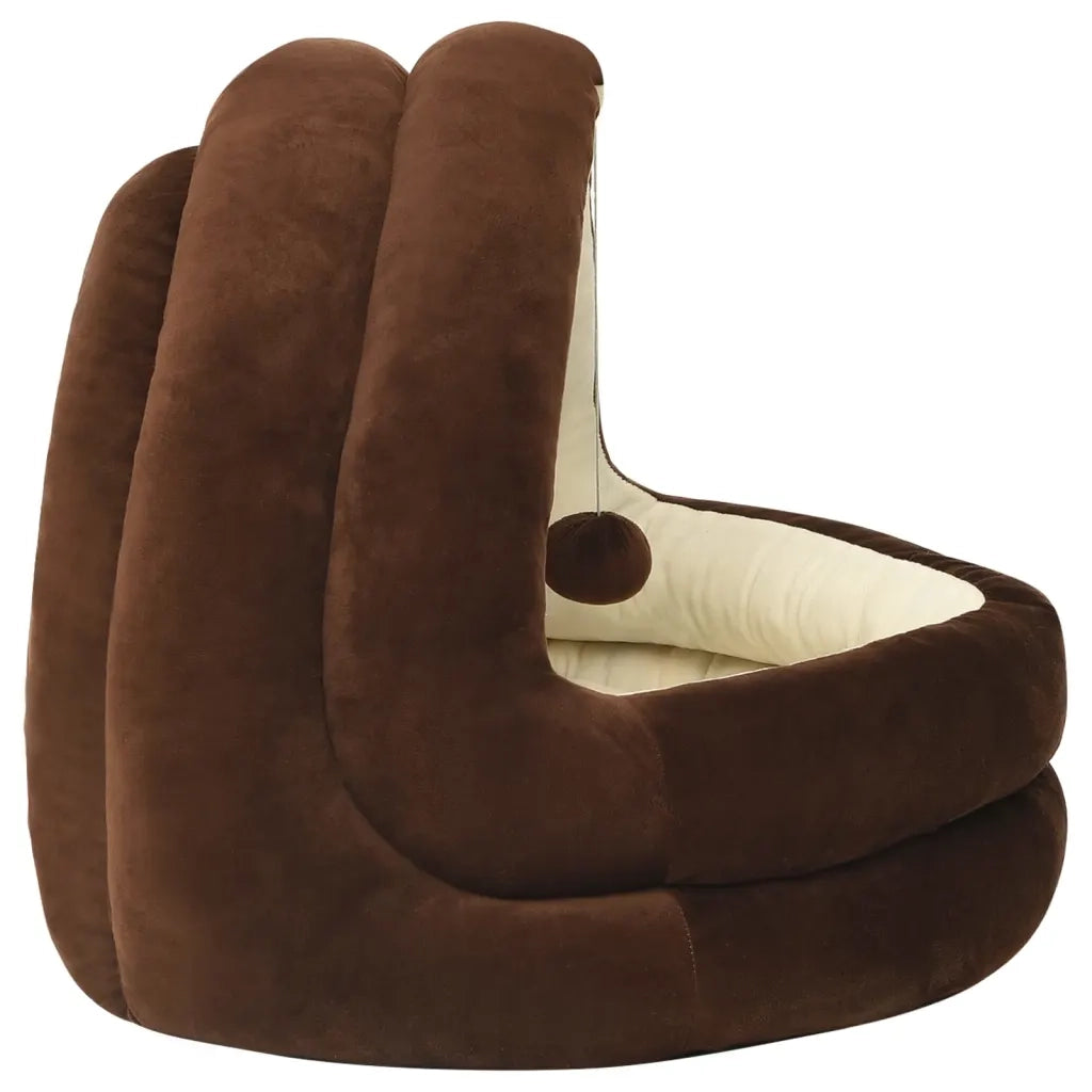 Letto per Gatti 50x50x45 cm Marrone e Crema cod mxl 48812
