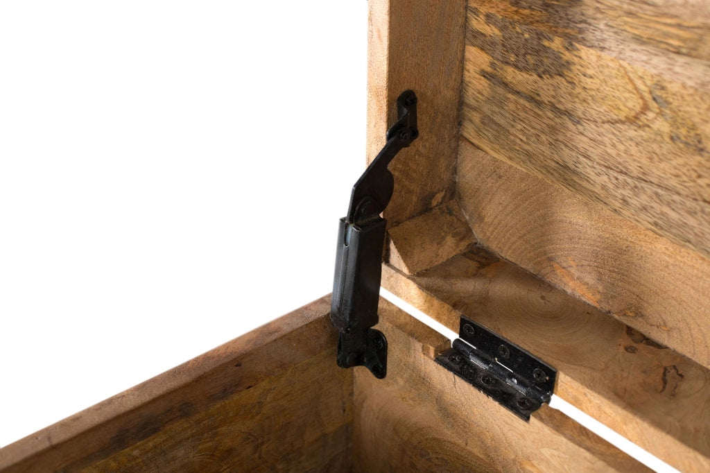 Cassapanca in legno di mango dipinta a mano multicolore