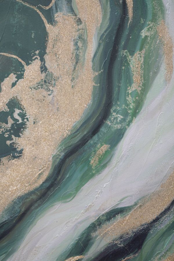 Dipinto su Tela Greenery 80x2,8x100 cm in Legno di Pino e Canvas Multicolor