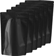 Pacchetto di 100 sacchetti in alluminio con chiusura a zip, sacchetti di conservazione piatti in Mylar per caffè, nero, 9*13cm