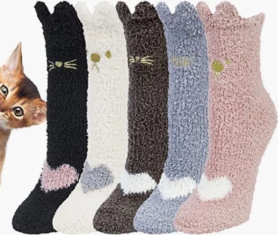 Calze Donna - Fluff di Lana - Taglia 37-42 - 5 Paia