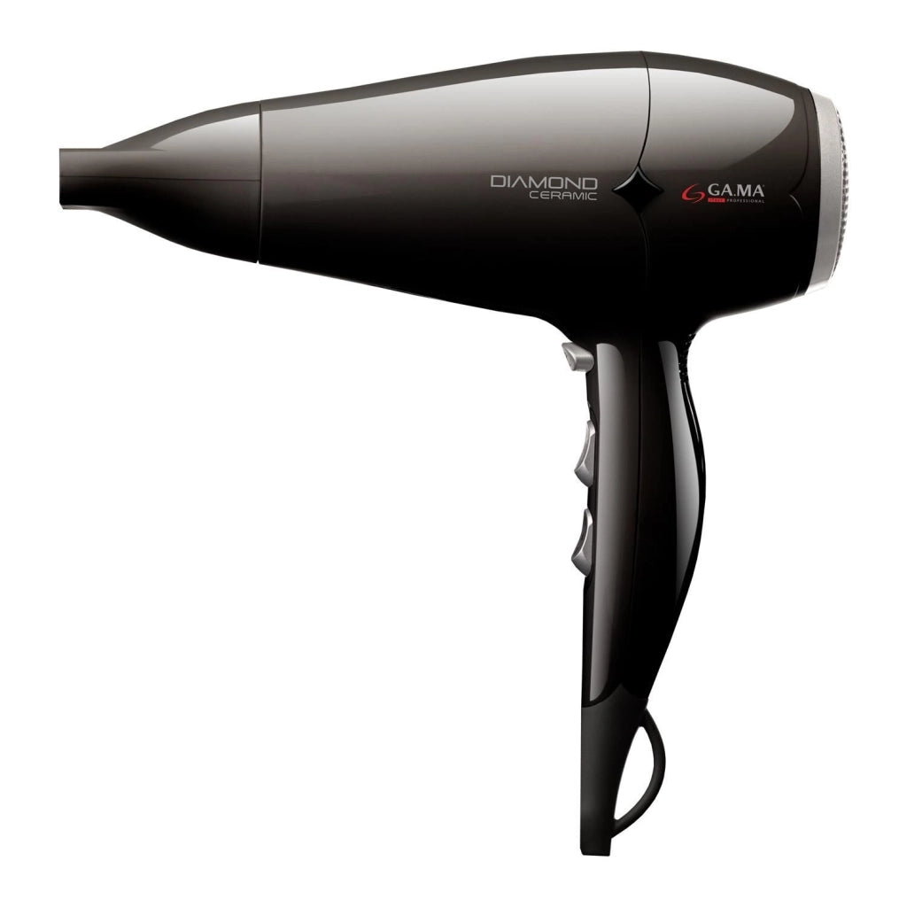 GA.MA Phon Diamond Ceramic, Tecnologia Ceramica, Ioni e Nano Silver, Massima Protezione per Capelli Sani e Splendenti, Anti Crespo, 2300 W, & Combinazioni Temperatura e Velocità, Inclusi una Bocchetta e un Diffusore