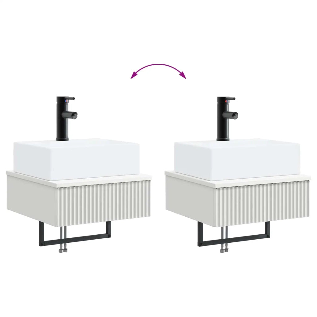 Lavabo da Parete Bianco 40 x 41 x 39 cm Legno ingegnerizzato 890198