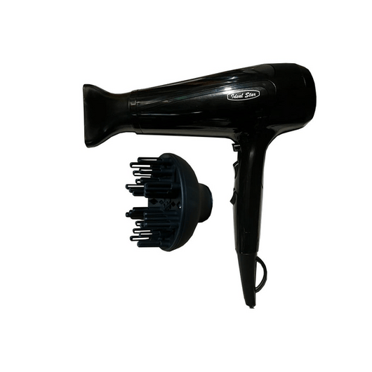ASCIUGACAPELLI PROFESSIONALE AGLI IONI IDEAL STAR 1800-2200 Watt/ Con diffusore - IDEAL STAR
