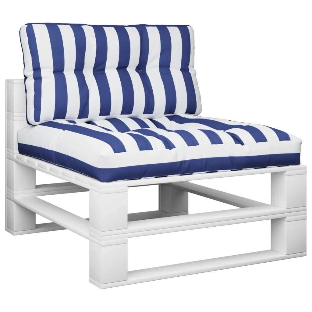 Cuscini per Pallet 2 pz Strisce Blu e Bianche in Tessutocod mxl 95651