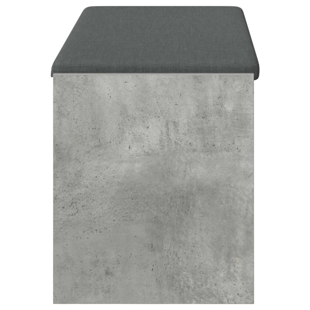 Panca per ingresso con cuscino Grigio Cemento 103 x 38 x 45 cm