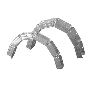 Set guide profilo in lamiera zincata per strutture curve e design innovativo *** pezzi 2, misure 30 x 75 x 30 mm, con...