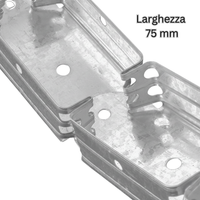 Set guide profilo in lamiera zincata per strutture curve e design innovativo *** pezzi 24, misure 29 x 29 x 29 mm, co...