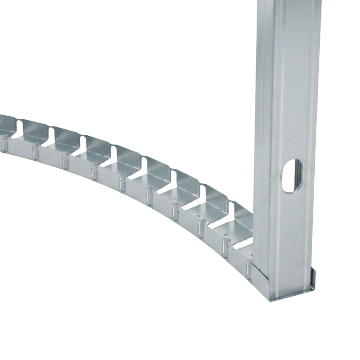 Set guide profilo in lamiera zincata per strutture curve e design innovativo *** pezzi 2, misure 30 x 75 x 30 mm, con...