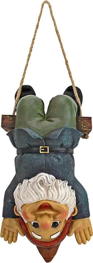 Statua di gnomone - Alfie l'acrobata gnomone in equilibrio - Statue di gnomi divertenti per il giardino.