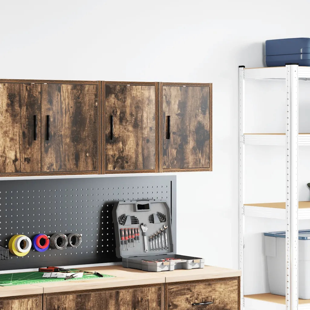 Pensili per Garage 2 pz Rovere Fumo in Legno Multistrato CFW5426019