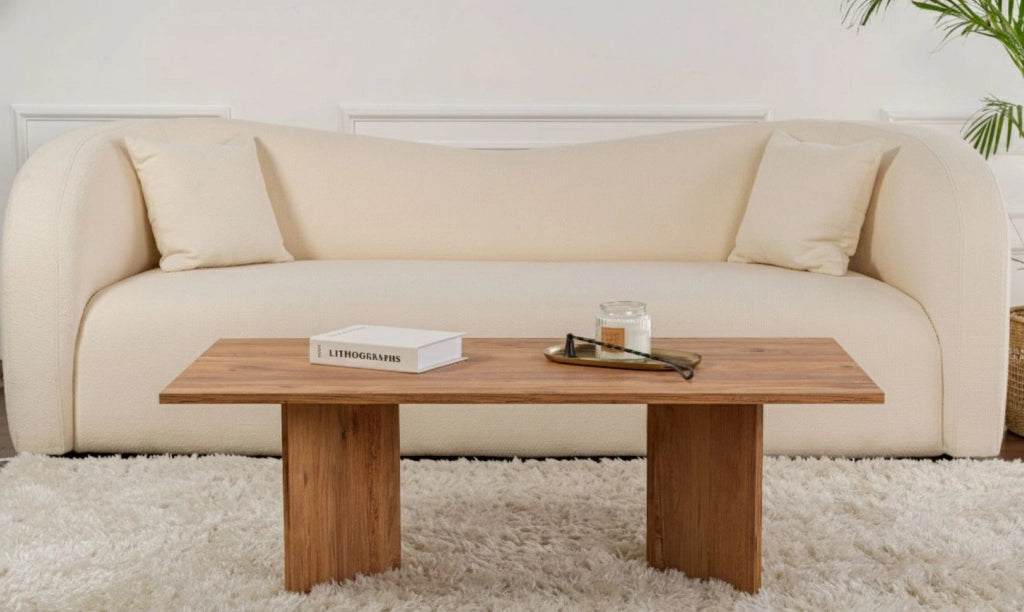 Turate, Tavolino da Salotto Forma Rettangolare, 119x60x40h cm Marrone Quercia