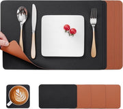 Set di 4 Tavoli Anti-Slittamento Resistenti al Calore - Adatto per Cucina Famiglia Ristorante Bar Caffè - Pulito Durevole Slipvast - Nero Marrone Set 6