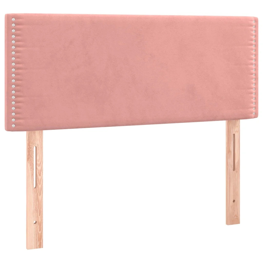 Letto a Molle con Materasso e LED Rosa 120x190 cm in Velluto 3270152