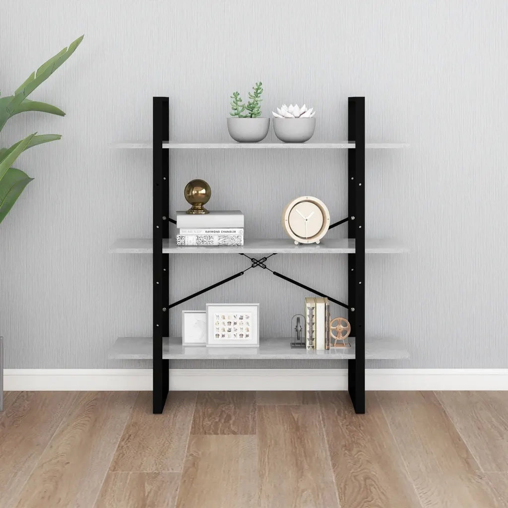 Libreria Grigio Cemento 100x30x105 cm in Truciolato cod mxl 5847