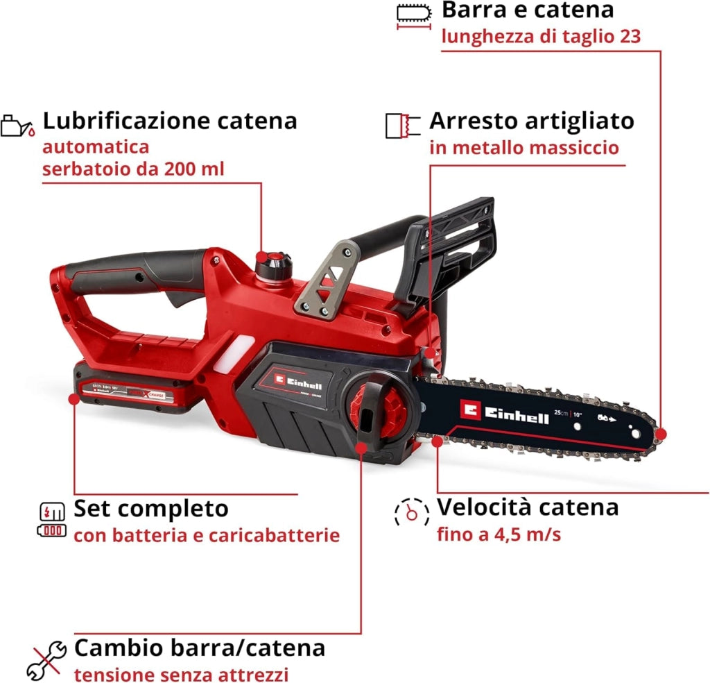Elettrosega Batteria Ge LC18 Li Einhell 18 V 23 cm