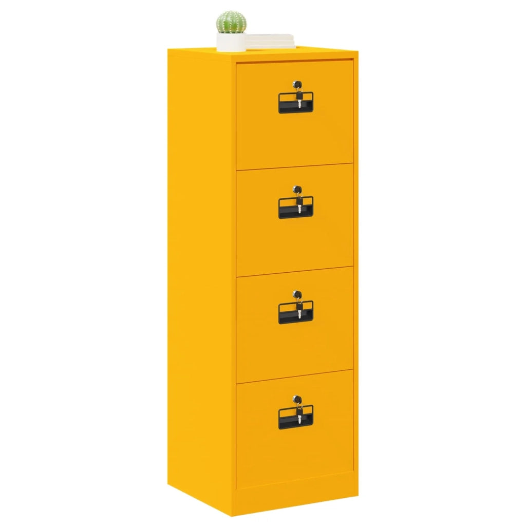 Armadio per File con cassetto Giallo senape 45,5 x 42 x 139 cm 891625