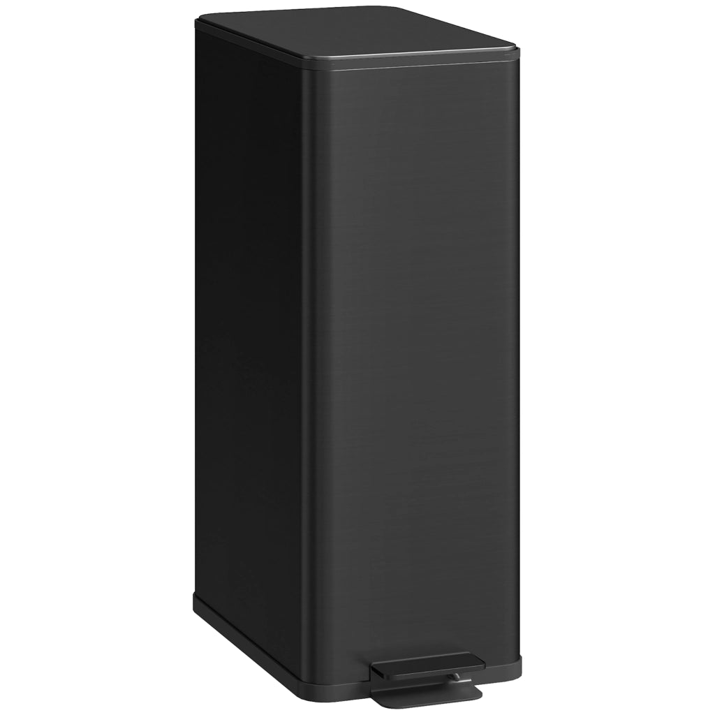 Cestino per rifiuti 20 litri ¨C zephmum ¨C coperchio soft-close, scomparto deodorante, antimpronte digitale, acciaio inox, nero