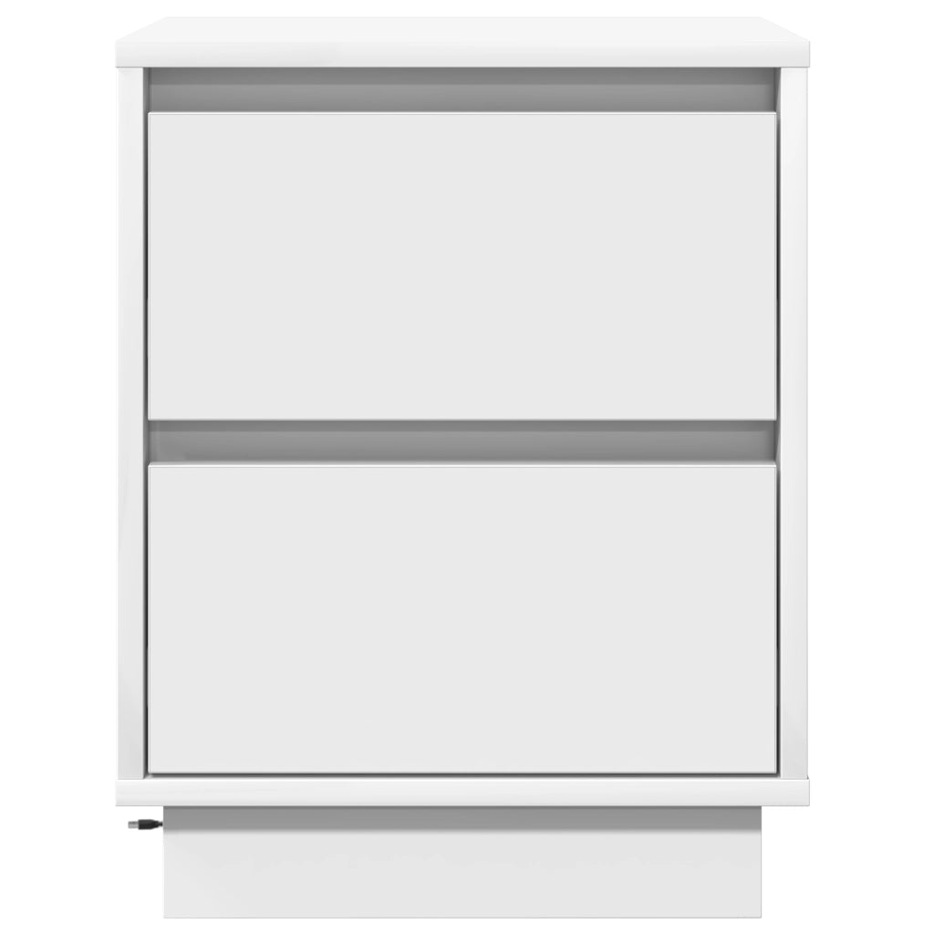 Comodino con luci LED bianco 39x34,5x50 cm