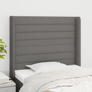 Testiera ad Orecchio Grigio Scuro 93x16x118/128 cm in Tessuto 3119703