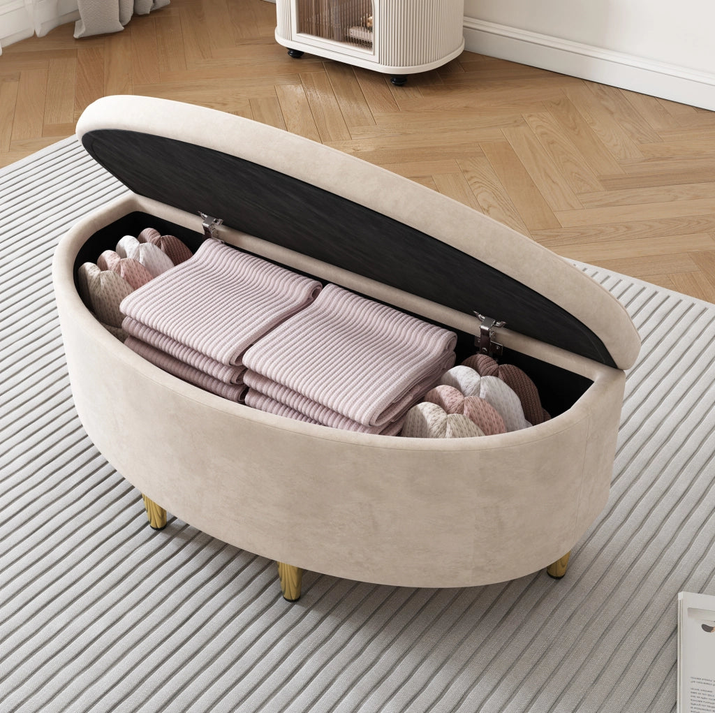 Letto imbottito in velluto beige 90x200 cm con testiera regolabile e rete a doghe
