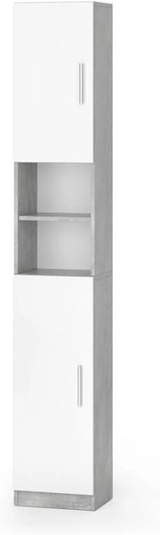 Mobile bagno alto Luis, Calcestruzzo, 32 x 190 cm, combinabile con la serie Luis per riporre oggetti in bagno