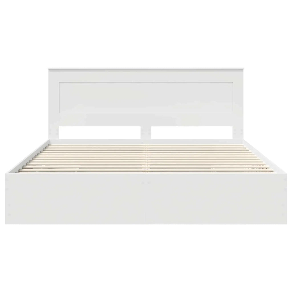 Struttura del letto Bianco 200 x 200 cm Legno Ingegnerizzato