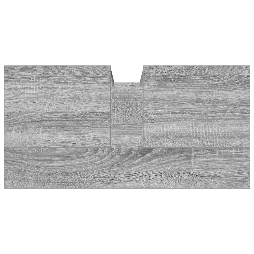 Mobile Lavabo Bagno Grigio Sonoma 60x30x60 cm Legno Multistrato