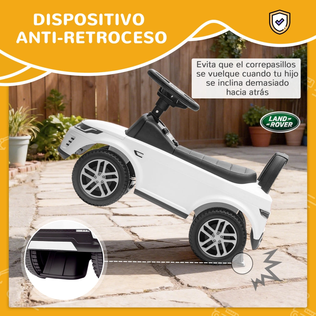 Correpasillos Land Rover con Almacenaje e Suoni per Bambini 18-36 Meses ¨C zephmum ¨C Bianco
