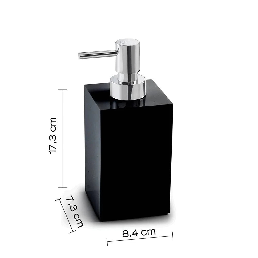 Dosasapone d' appoggio GEDY linea Sofia in resina colore Nero Matt