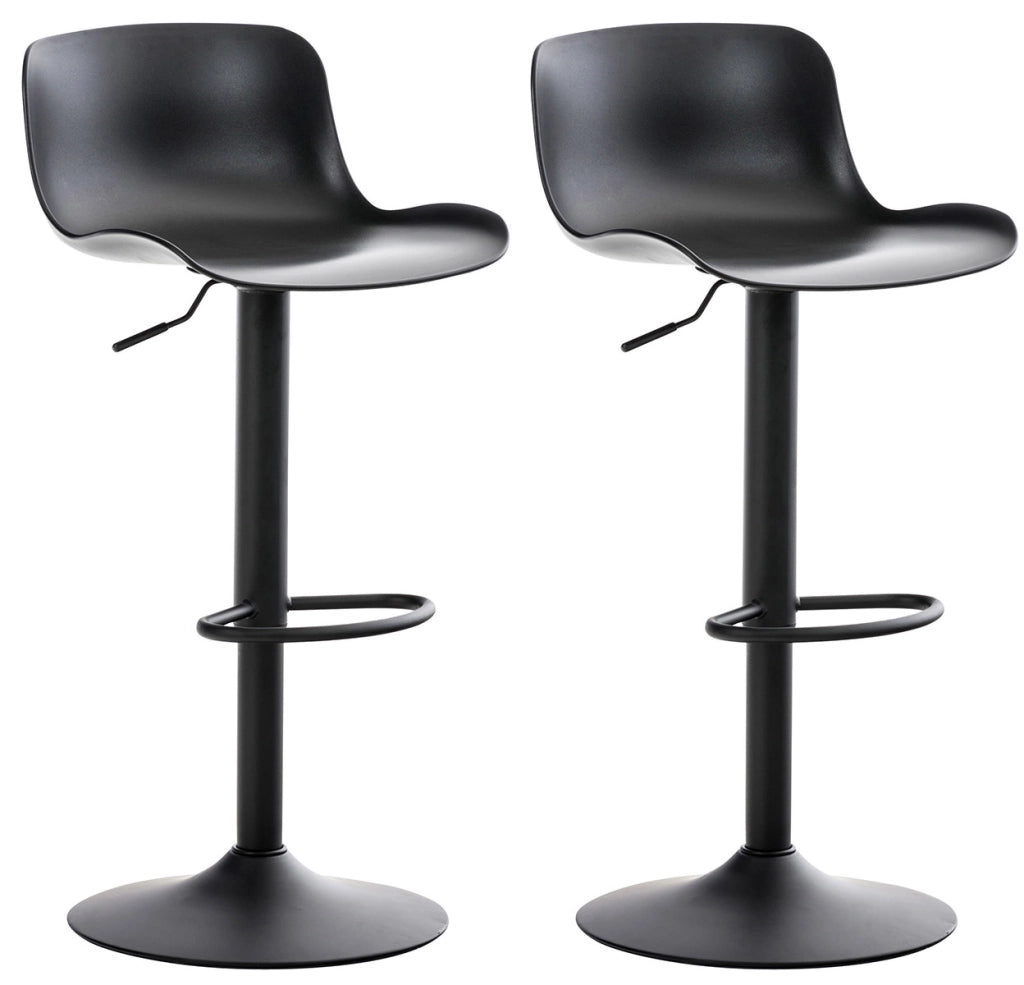 Set 2 Sgabelli Bar Almada In Polipropilene nero