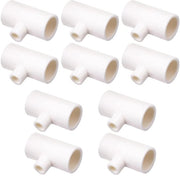 Kit di connettori PVC per pollaio - 10 pezzi - 1/2" Slip x 1/8" FPT - Sostenibile - Facile da installare - Bianco - Connettore PVC