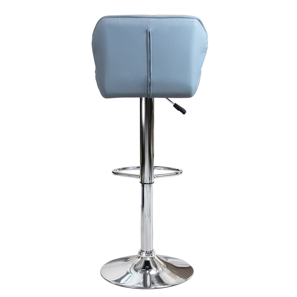Sgabello Moderno per Sala da Pranzo in Ecopelle Metallo cm 48x44x106 - PETER