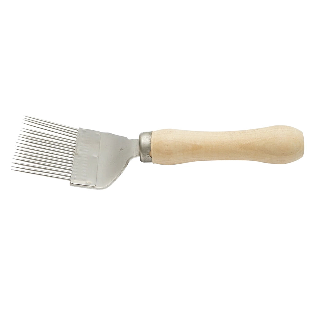 Forchetta in acciaio inox con manico in legno 215mm