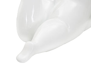 Statua Donnina Yoga Relax 32x16x16 cm in Poliresina Bianco