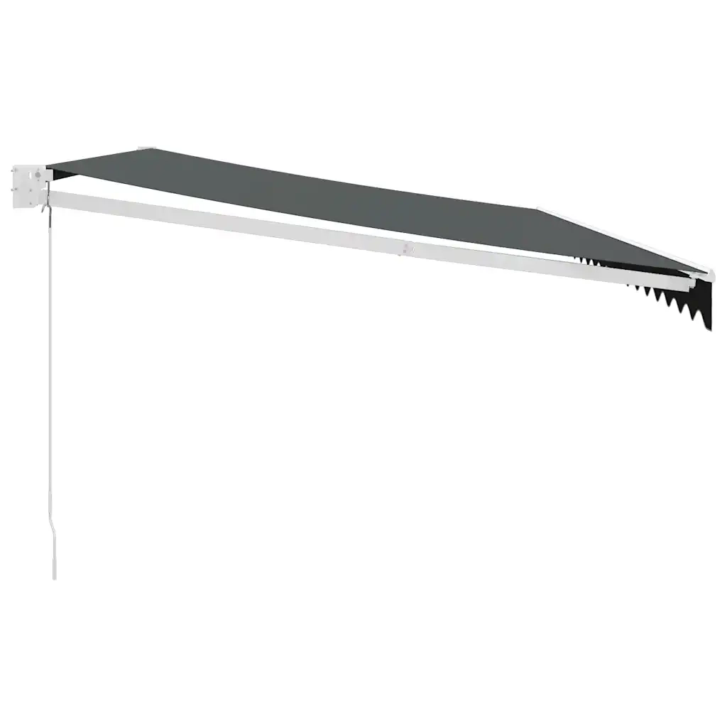 Tenda da Sole Retrattile Antracite 5x3 m in Tessuto e Alluminio 3154440