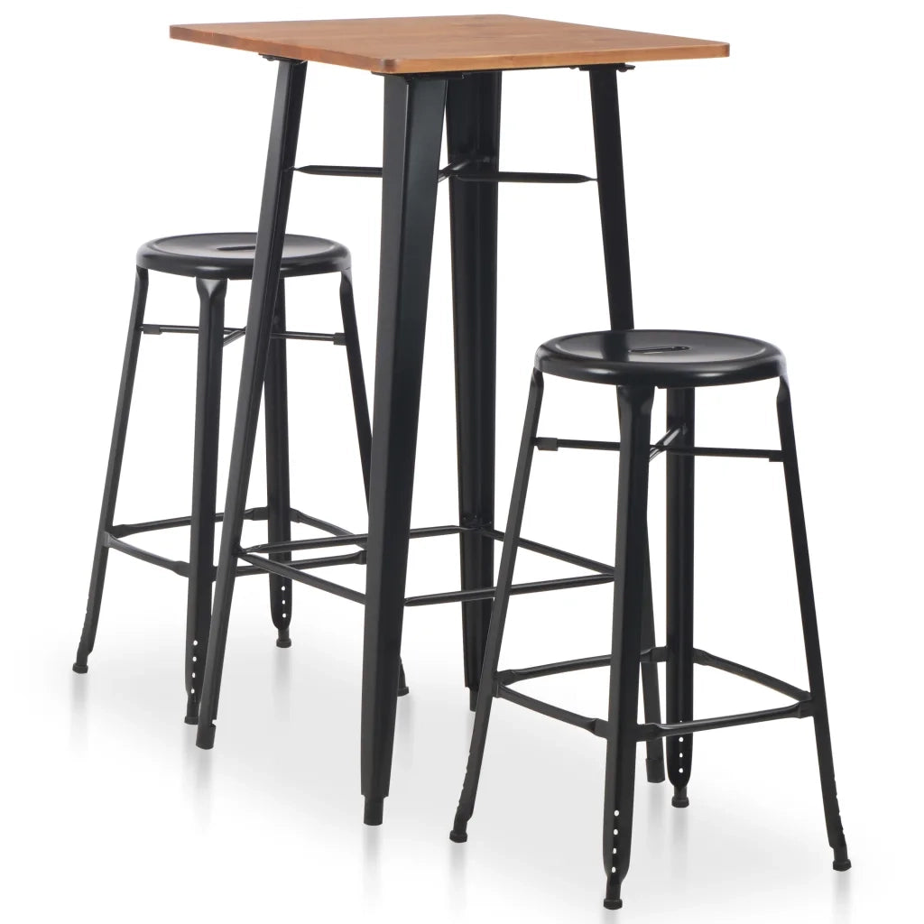 Set da Bar 3 pz in Acciaio Nero